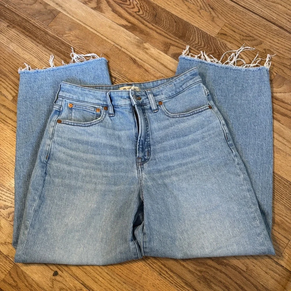 Madewell Curvy Perfect Vintage Wide-Leg Crop Jean Light Wash Raw Hem 28 - Picture 6 of 8